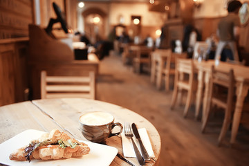breakfast in a cafe / background food morning fresh breakfast in a cafe