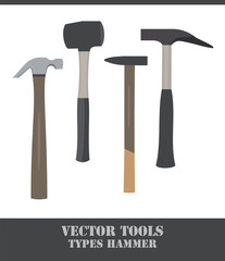 set of tools isolated on white background