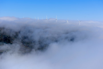 Fototapeta premium aerial image of a sky covered with clouds