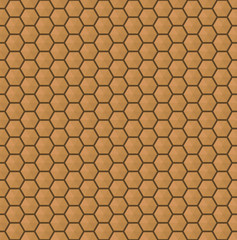 Hexagon brown seamless pattern texture