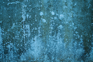 Old blue wall with lichen