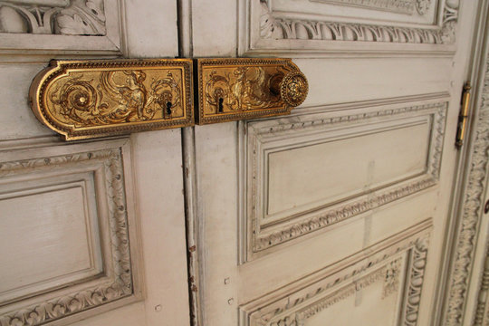 door in a mansion in paris (france)