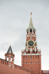 Fototapeta na wymiar Moscow Kremlin Putin's residence and Red Square