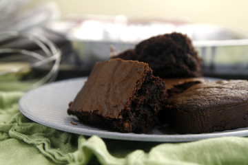 Freshly baked brownies