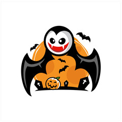 Vampire Face Halloween Moon Vector 