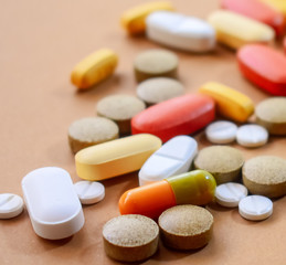 Fototapeta na wymiar Medicine Pills Background