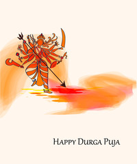Durga puja in water colors - 286705138