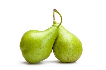 Green Pears Isolated on White