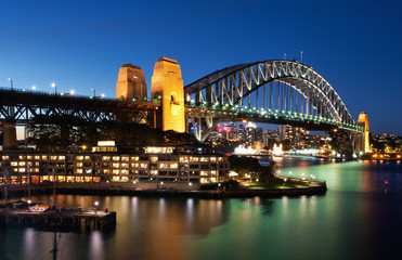 Sydney Harbour at night