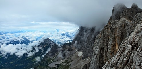 Austrian Alps-outlook of the Alps from Dachstein