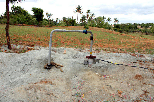 Borewell in Andhra Pradesh Farmland