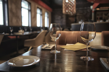 concept alcohol glass / beautiful glass, wine restaurant tasting aged wine