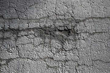 asphalt in cracks texture / abstract background cracks on asphalt road