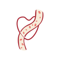 Cholesterol in artery health risk vector design Illustration