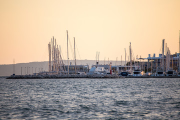 Split, Croatia. Sailboat harbor