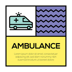 AMBULANCE ICON CONCEPT
