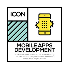 MOBILE APP DEVELOPMENT ICON CONCEPT