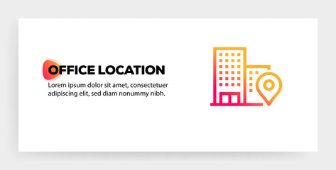 OFFICE LOCATION ICON CONCEPT