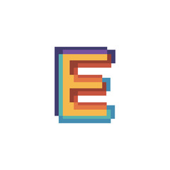 Initials letters E logo design vectors modern colorful