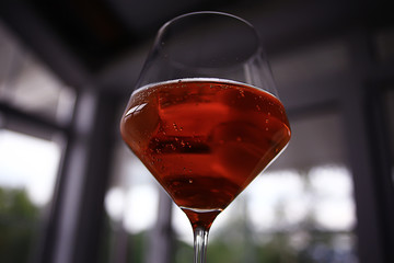 alcoholic orange cocktail in a glass aperol