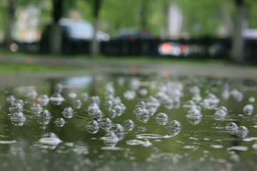 rain weather drops / wet weather concept, abstract drops and water jets, autumn rain