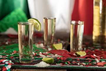 detail of tequila shot
