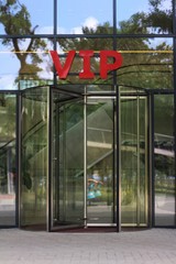 VIP Glass turnstile entrance door