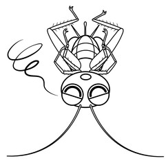 スズムシ キャラクター イラスト クリップアート Wall Mural みやもとかずみ