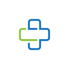 Medical cross graphic design template vector isolated