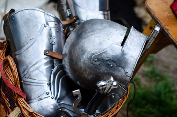 Metal medieval knight armor parts