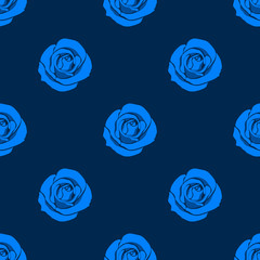 Rose pattern blue minimal texture