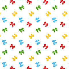  seamless ribbon bows pattern. colorful ribbon bows texture.  pattern for kids. Background