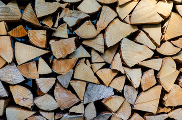 Close up of a Pile of Firewood