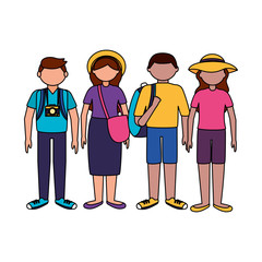 Isolated traveler people vector design