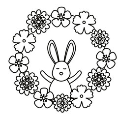 Isolated rabbit cartoon vector design