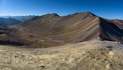 The 7-colored Rainbow Mountain in the beautiful Andes near Cusco, Peru