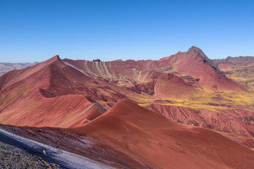 The Red Valley near Rainbow Mountain in the high Andean mountains, Peru