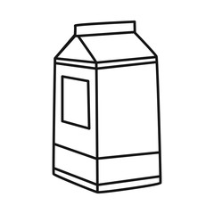 Vector design of milk and box logo. Set of milk and package vector icon for stock.