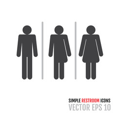 Set of restroom icons