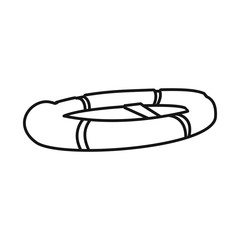 Isolated object of inflatable and boat sign. Collection of inflatable and rubber stock symbol for web.