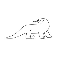 Vector design of varanus and lizard sign. Collection of varanus and creature stock vector illustration.