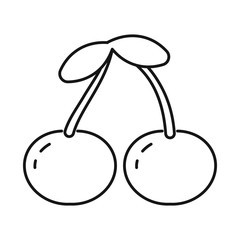 Vector design of cherry and vitamin sign. Set of cherry and berry vector icon for stock.