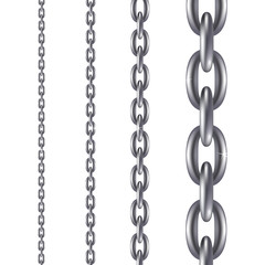 Realistic silver chain