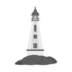 Vector design of lighthouse and water sign. Collection of lighthouse and beacon stock vector illustration.