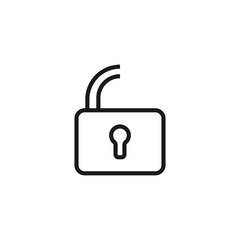 unlock - minimal line web icon. simple vector illustration. concept for infographic, website or app.