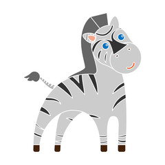 Fototapeta na wymiar Zebra colour icon. Illustration for web and mobile design.