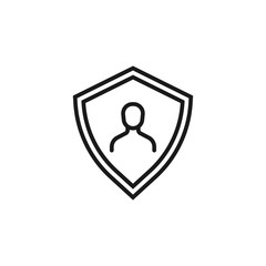 user security - minimal line web icon. simple vector illustration. concept for infographic, website or app.