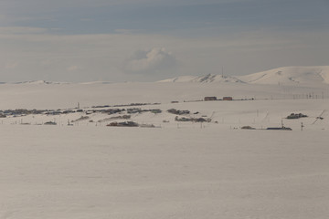 village of Boğatepe in the winter