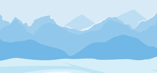 Fototapeta na wymiar Winter mountains landscape background