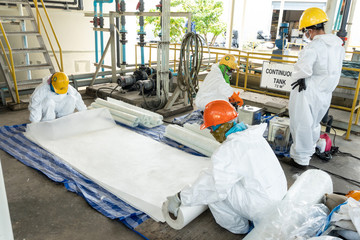 glass fiber material prepare for lining coating repair
